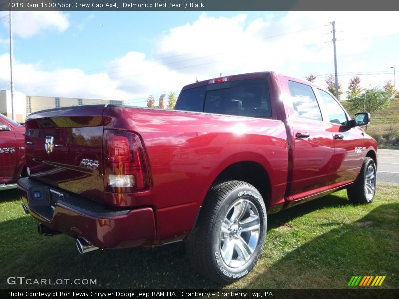 Delmonico Red Pearl / Black 2018 Ram 1500 Sport Crew Cab 4x4