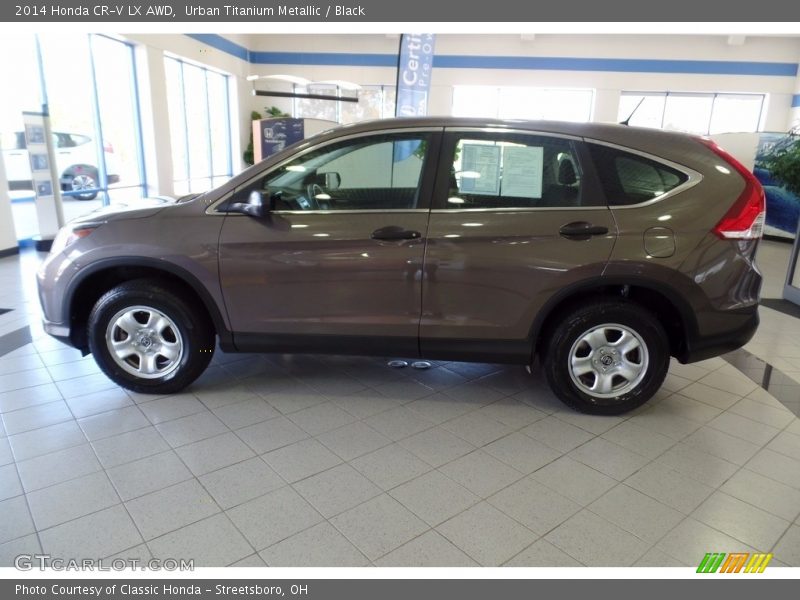 Urban Titanium Metallic / Black 2014 Honda CR-V LX AWD