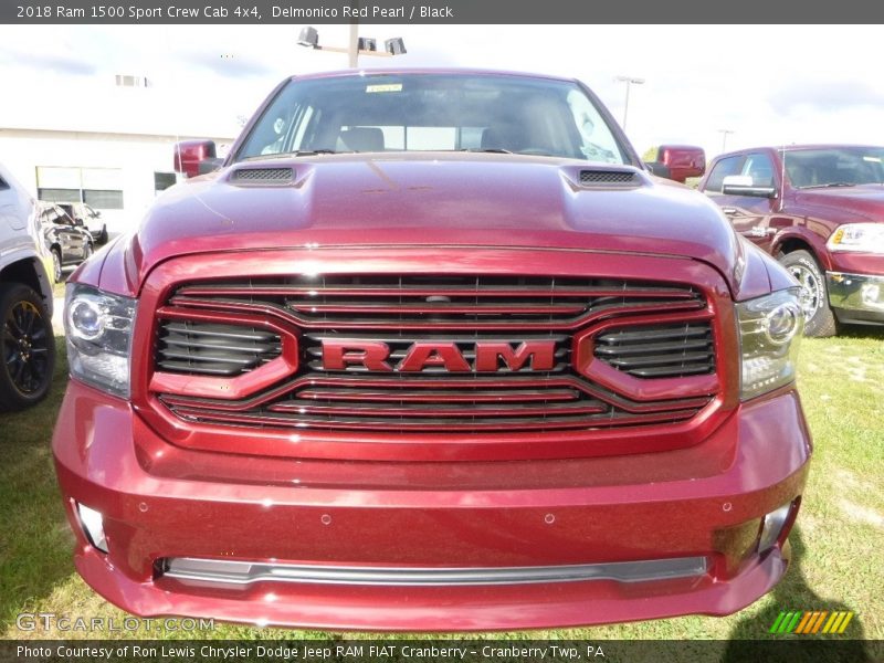 Delmonico Red Pearl / Black 2018 Ram 1500 Sport Crew Cab 4x4