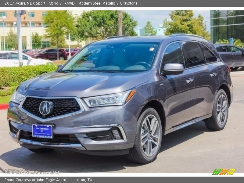 Modern Steel Metallic / Graystone 2017 Acura MDX Sport Hybrid SH-AWD