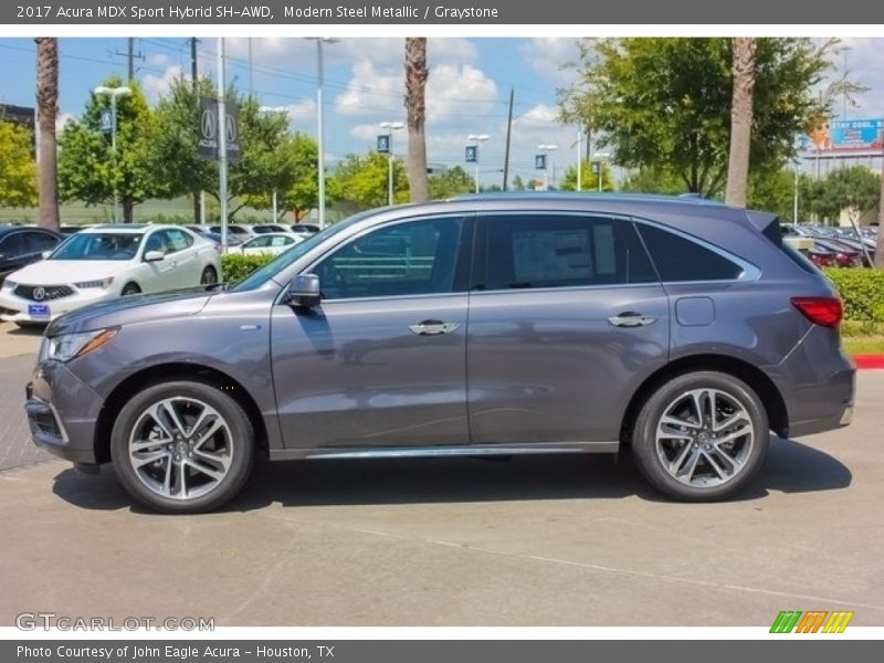 Modern Steel Metallic / Graystone 2017 Acura MDX Sport Hybrid SH-AWD