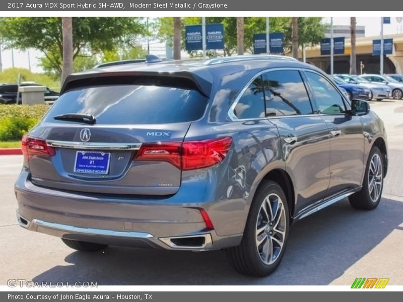 Modern Steel Metallic / Graystone 2017 Acura MDX Sport Hybrid SH-AWD