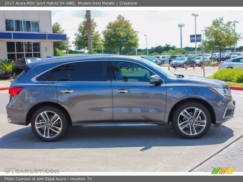 Modern Steel Metallic / Graystone 2017 Acura MDX Sport Hybrid SH-AWD