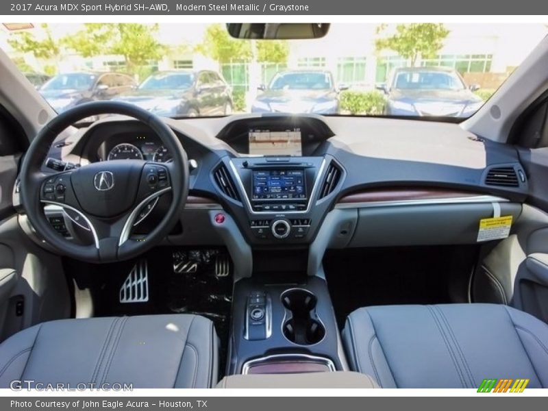 Modern Steel Metallic / Graystone 2017 Acura MDX Sport Hybrid SH-AWD