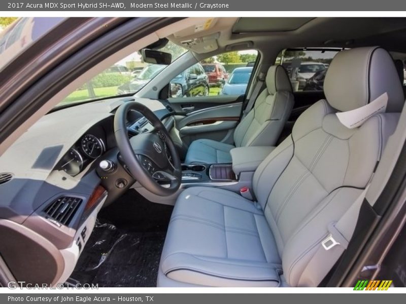 Modern Steel Metallic / Graystone 2017 Acura MDX Sport Hybrid SH-AWD