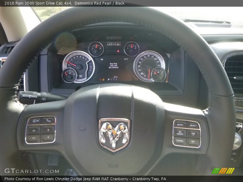 Delmonico Red Pearl / Black 2018 Ram 1500 Sport Crew Cab 4x4
