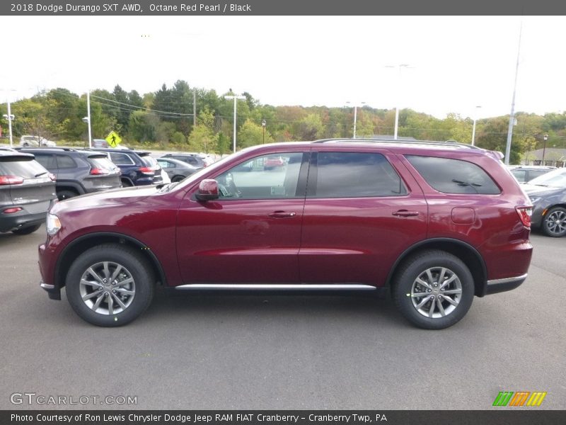 Octane Red Pearl / Black 2018 Dodge Durango SXT AWD