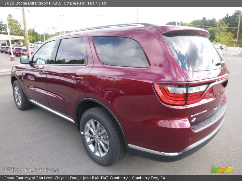 Octane Red Pearl / Black 2018 Dodge Durango SXT AWD