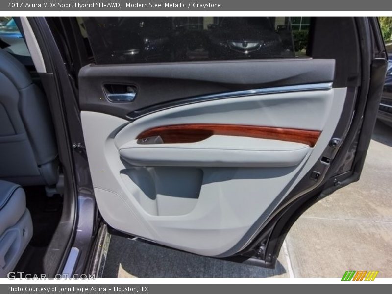 Modern Steel Metallic / Graystone 2017 Acura MDX Sport Hybrid SH-AWD