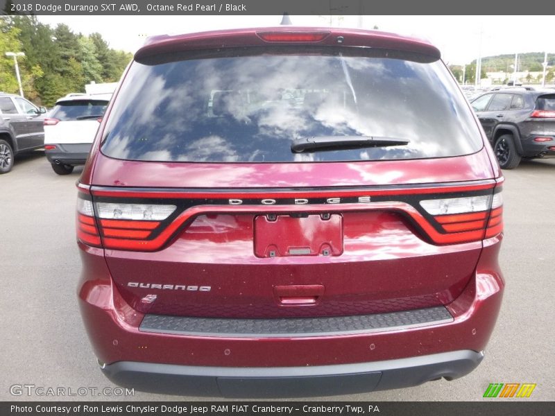 Octane Red Pearl / Black 2018 Dodge Durango SXT AWD