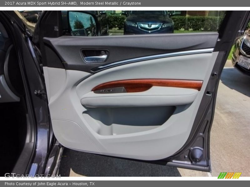 Modern Steel Metallic / Graystone 2017 Acura MDX Sport Hybrid SH-AWD