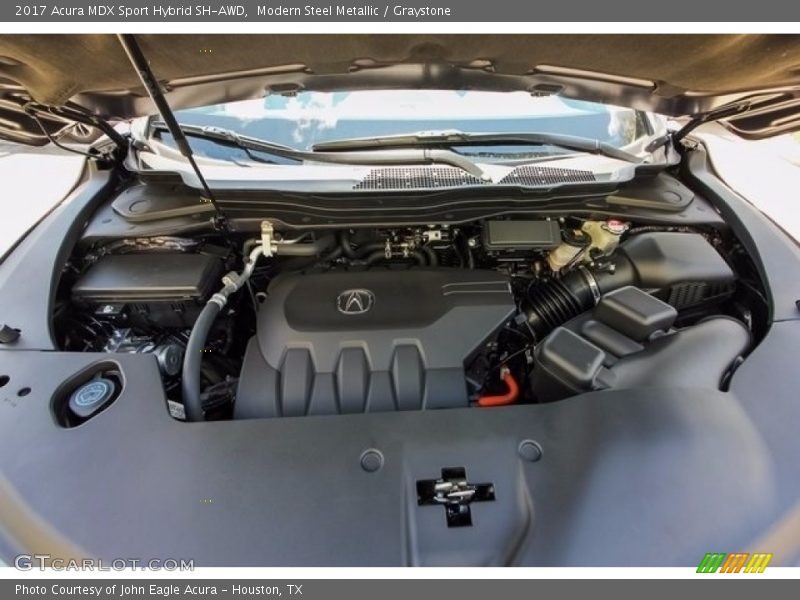 Modern Steel Metallic / Graystone 2017 Acura MDX Sport Hybrid SH-AWD