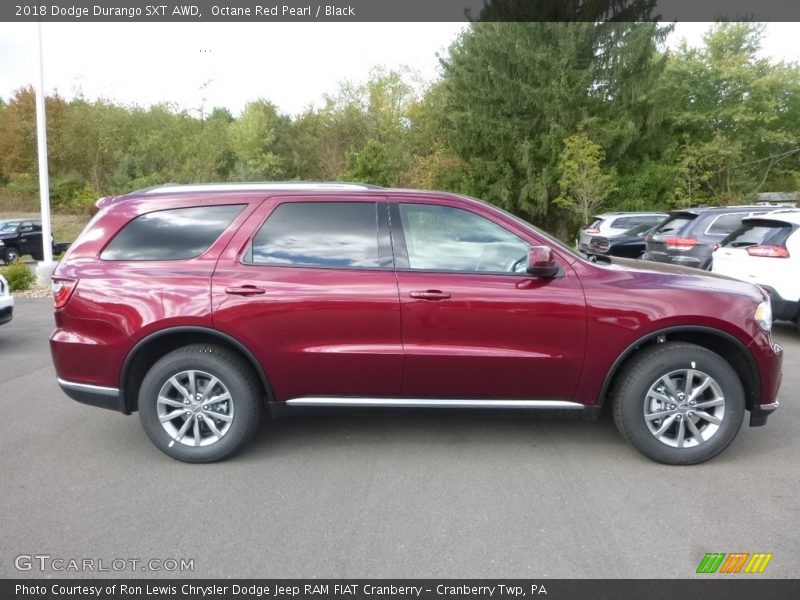 Octane Red Pearl / Black 2018 Dodge Durango SXT AWD