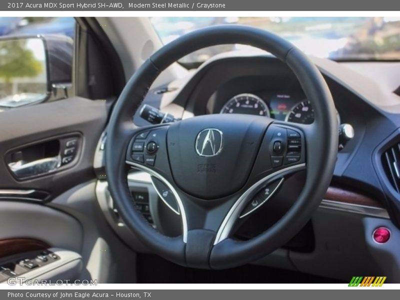 Modern Steel Metallic / Graystone 2017 Acura MDX Sport Hybrid SH-AWD