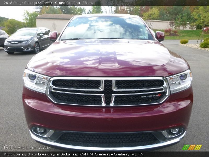 Octane Red Pearl / Black 2018 Dodge Durango SXT AWD