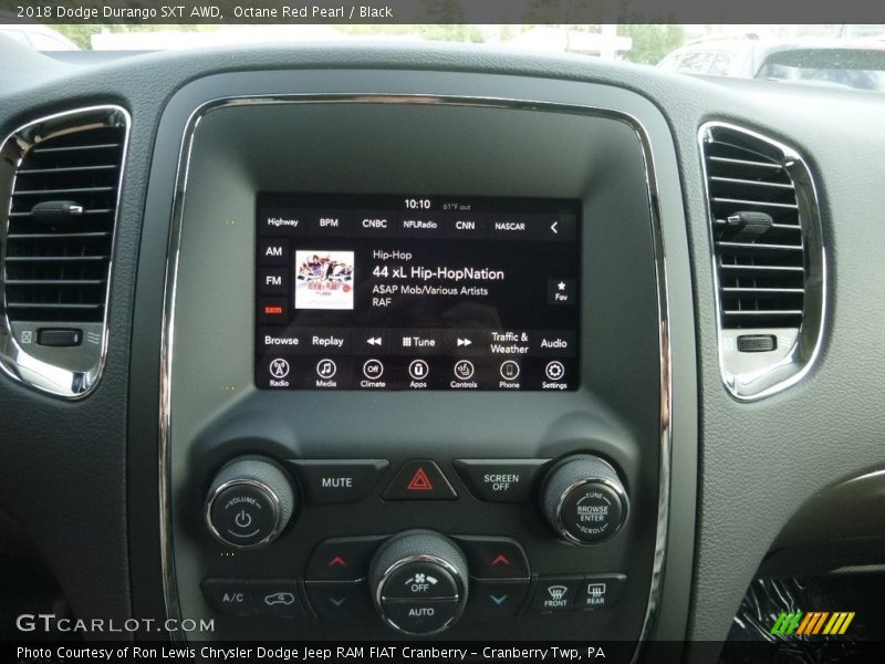 Octane Red Pearl / Black 2018 Dodge Durango SXT AWD