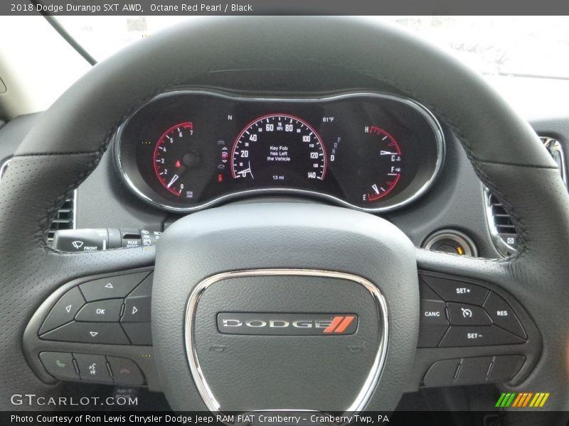 Octane Red Pearl / Black 2018 Dodge Durango SXT AWD