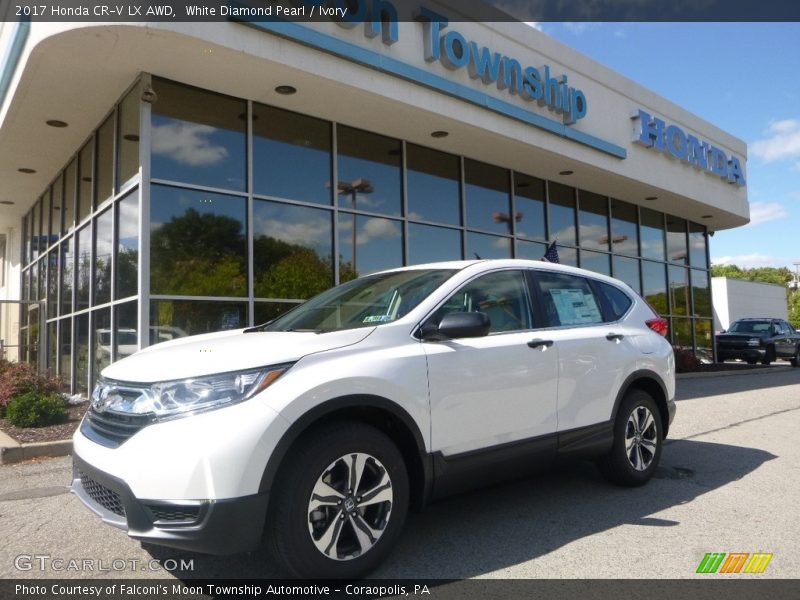 White Diamond Pearl / Ivory 2017 Honda CR-V LX AWD