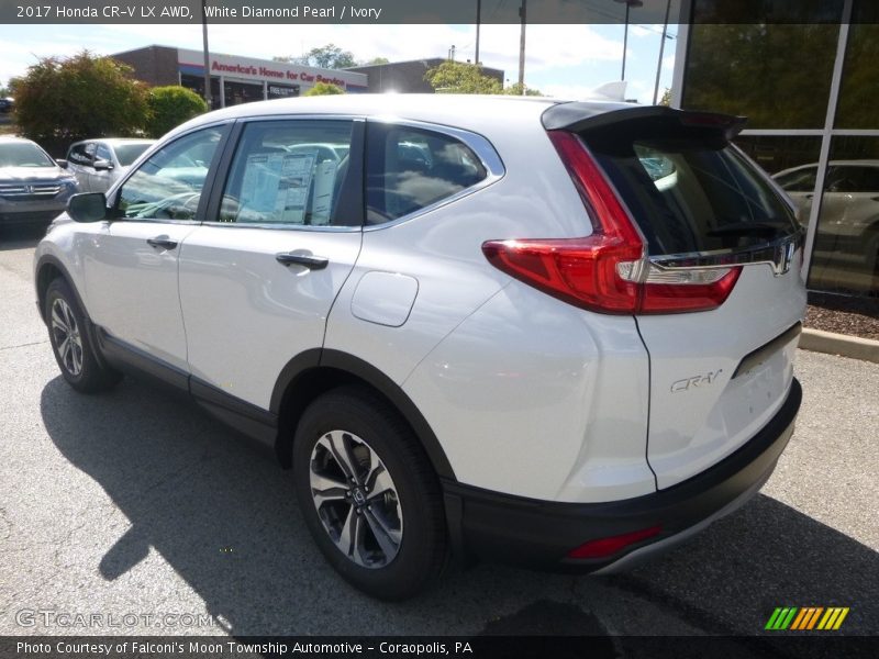 White Diamond Pearl / Ivory 2017 Honda CR-V LX AWD