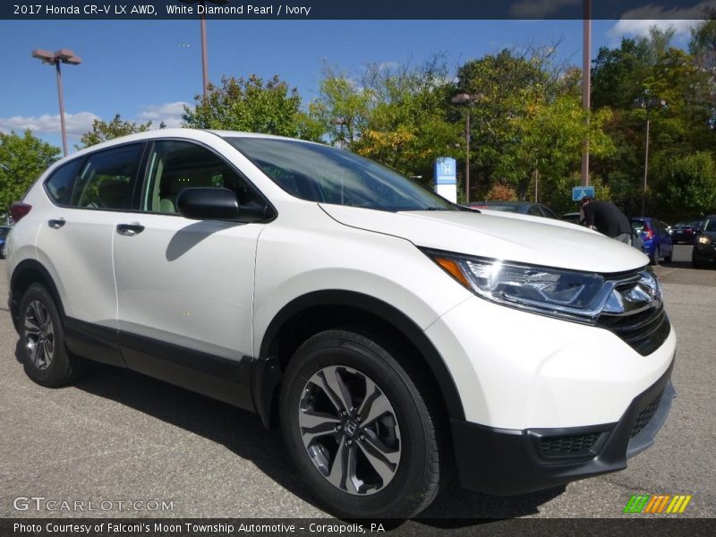 White Diamond Pearl / Ivory 2017 Honda CR-V LX AWD
