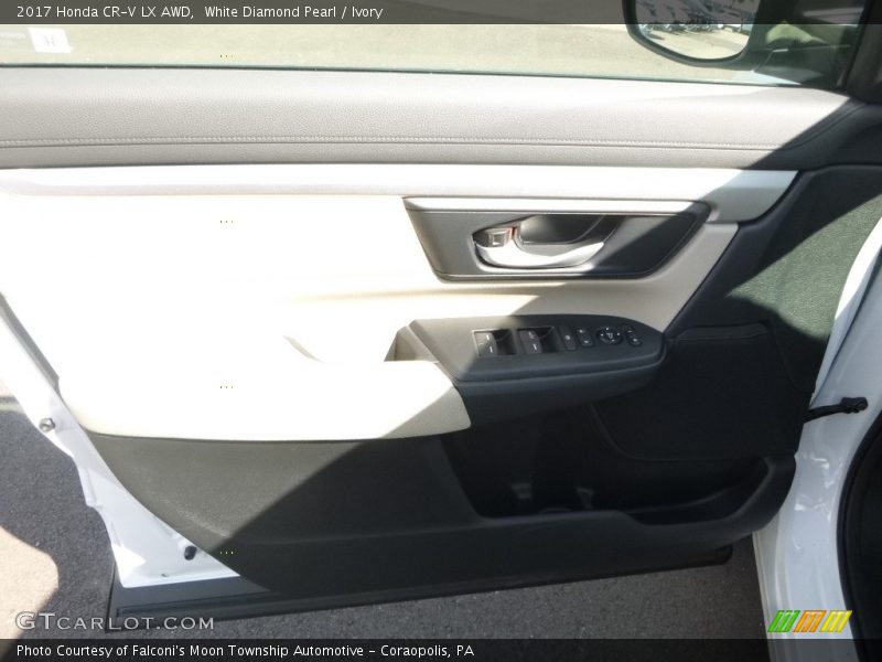 White Diamond Pearl / Ivory 2017 Honda CR-V LX AWD