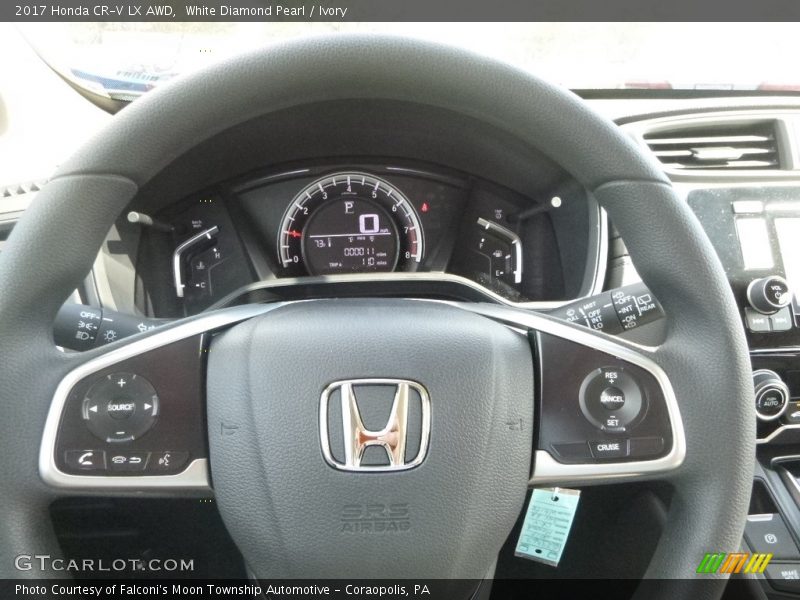 White Diamond Pearl / Ivory 2017 Honda CR-V LX AWD