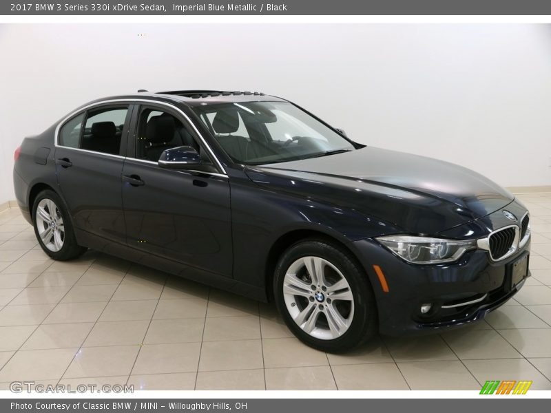 Imperial Blue Metallic / Black 2017 BMW 3 Series 330i xDrive Sedan