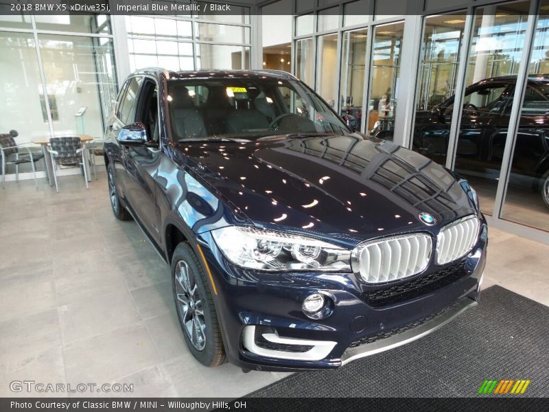 Imperial Blue Metallic / Black 2018 BMW X5 xDrive35i