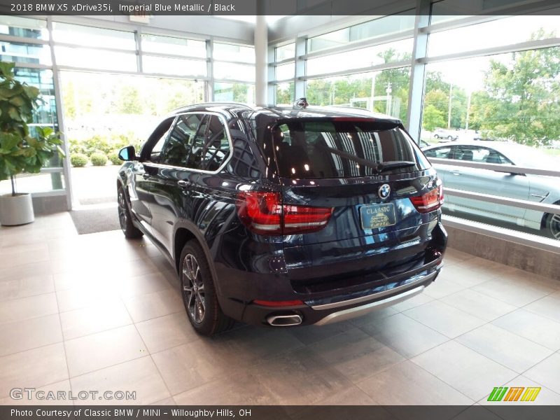 Imperial Blue Metallic / Black 2018 BMW X5 xDrive35i