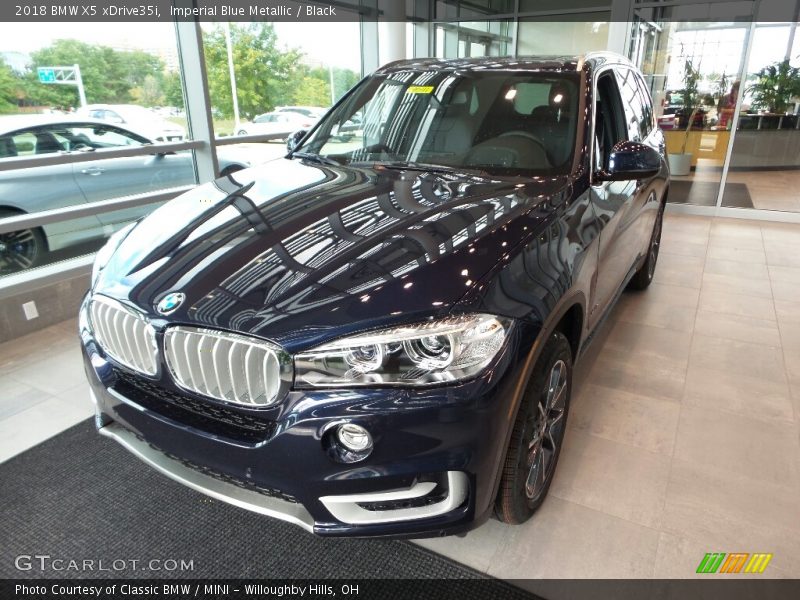 Imperial Blue Metallic / Black 2018 BMW X5 xDrive35i