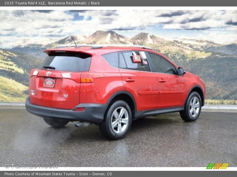 Barcelona Red Metallic / Black 2015 Toyota RAV4 XLE