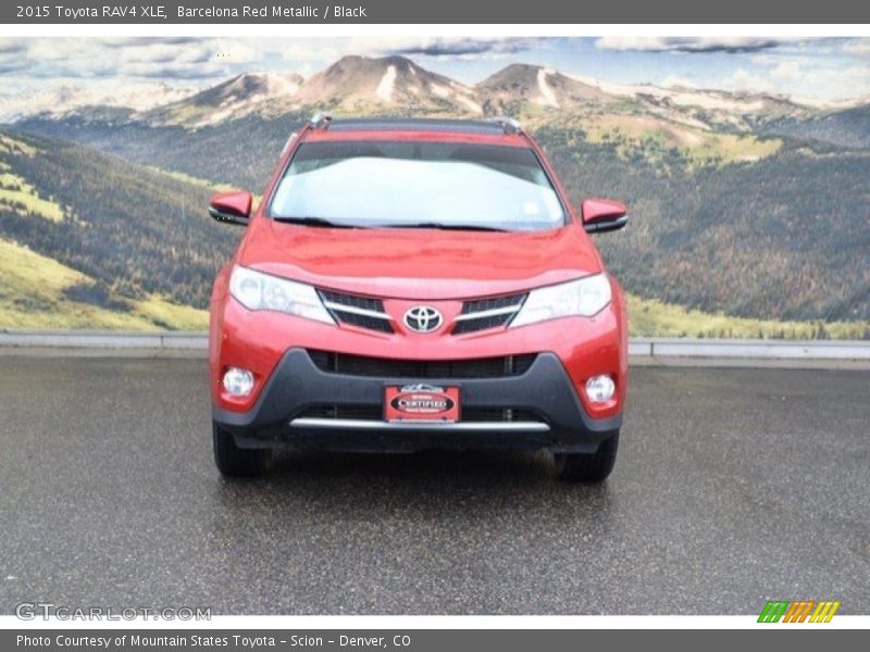 Barcelona Red Metallic / Black 2015 Toyota RAV4 XLE