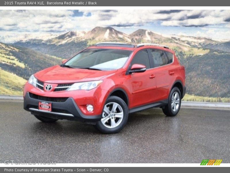 Barcelona Red Metallic / Black 2015 Toyota RAV4 XLE