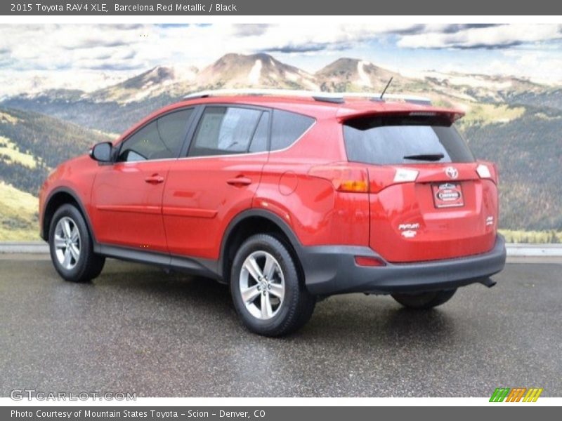 Barcelona Red Metallic / Black 2015 Toyota RAV4 XLE