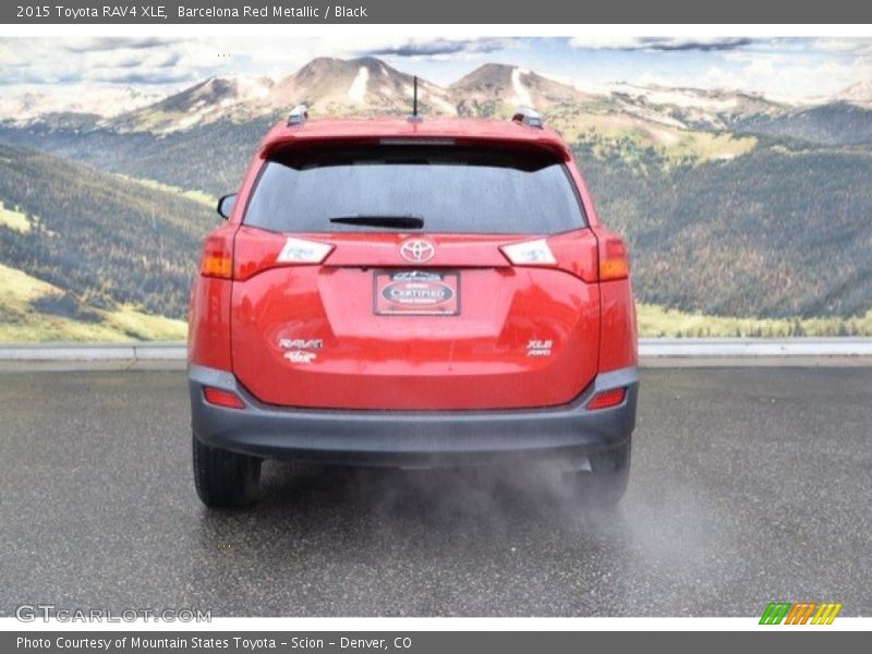 Barcelona Red Metallic / Black 2015 Toyota RAV4 XLE