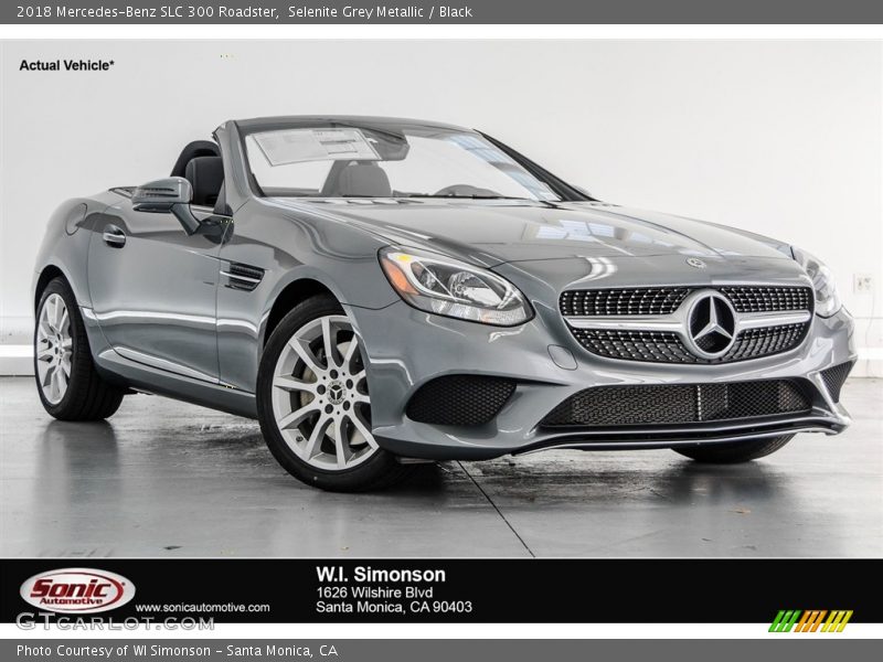 Selenite Grey Metallic / Black 2018 Mercedes-Benz SLC 300 Roadster