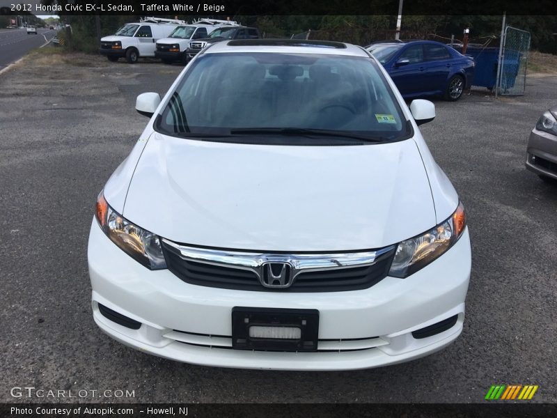 Taffeta White / Beige 2012 Honda Civic EX-L Sedan