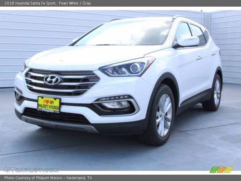 Pearl White / Gray 2018 Hyundai Santa Fe Sport