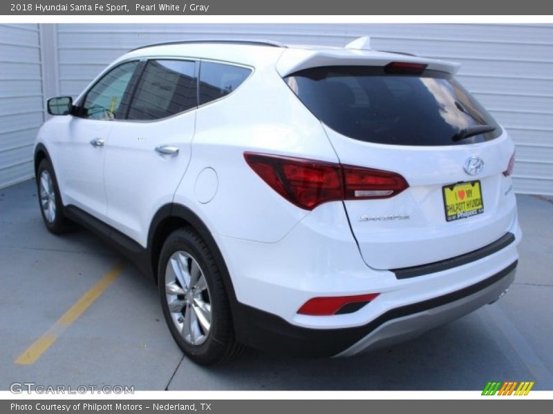 Pearl White / Gray 2018 Hyundai Santa Fe Sport