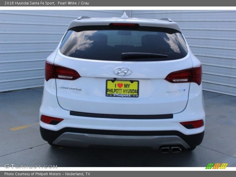 Pearl White / Gray 2018 Hyundai Santa Fe Sport