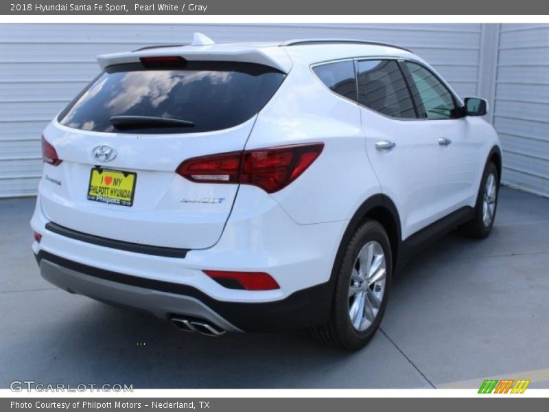 Pearl White / Gray 2018 Hyundai Santa Fe Sport