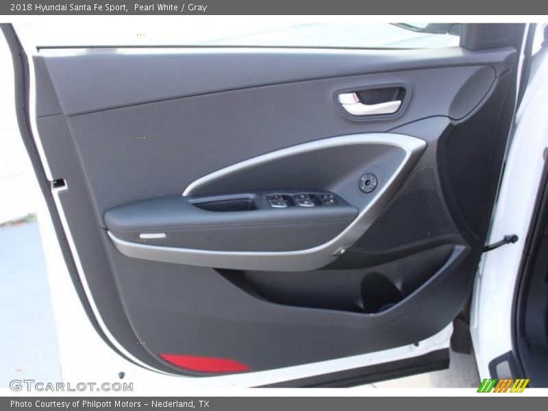 Pearl White / Gray 2018 Hyundai Santa Fe Sport