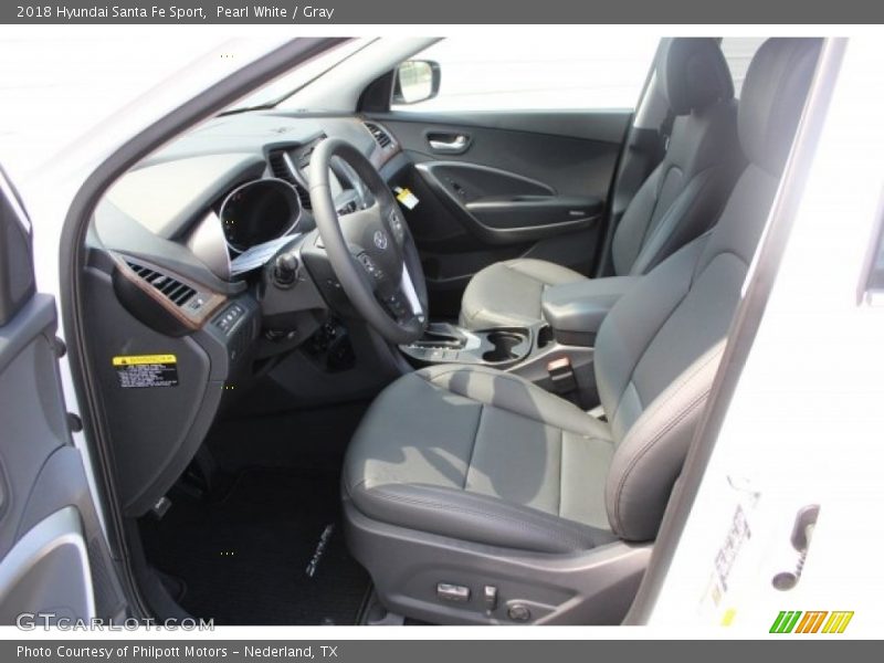 Pearl White / Gray 2018 Hyundai Santa Fe Sport