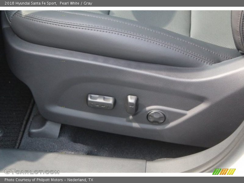 Pearl White / Gray 2018 Hyundai Santa Fe Sport
