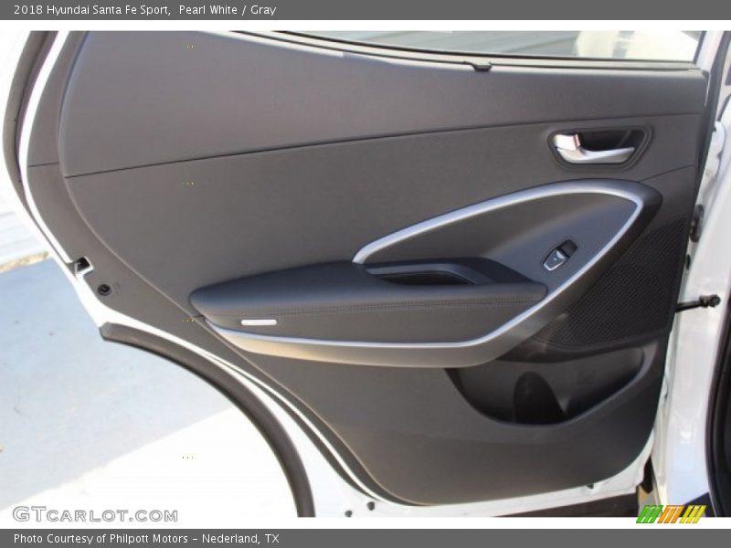 Pearl White / Gray 2018 Hyundai Santa Fe Sport