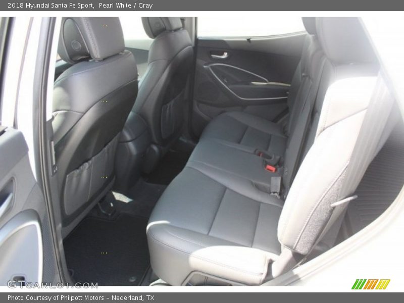Pearl White / Gray 2018 Hyundai Santa Fe Sport