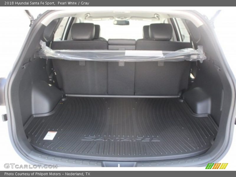 Pearl White / Gray 2018 Hyundai Santa Fe Sport