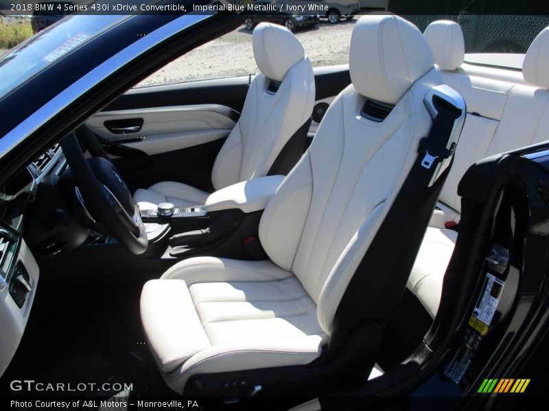 Imperial Blue Metallic / Ivory White 2018 BMW 4 Series 430i xDrive Convertible