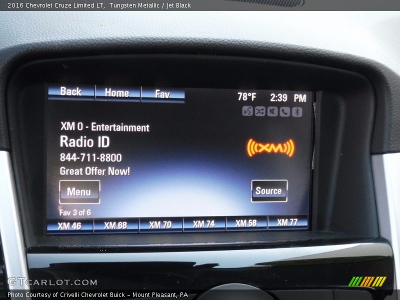 Tungsten Metallic / Jet Black 2016 Chevrolet Cruze Limited LT