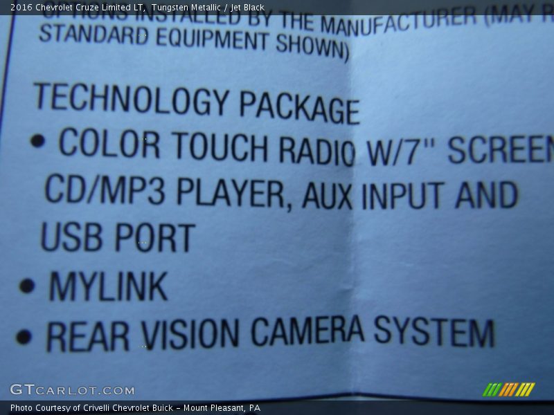 Tungsten Metallic / Jet Black 2016 Chevrolet Cruze Limited LT